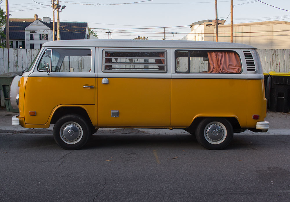 Before Photo: Picture of a VW Bus on a street in Savannah, GA