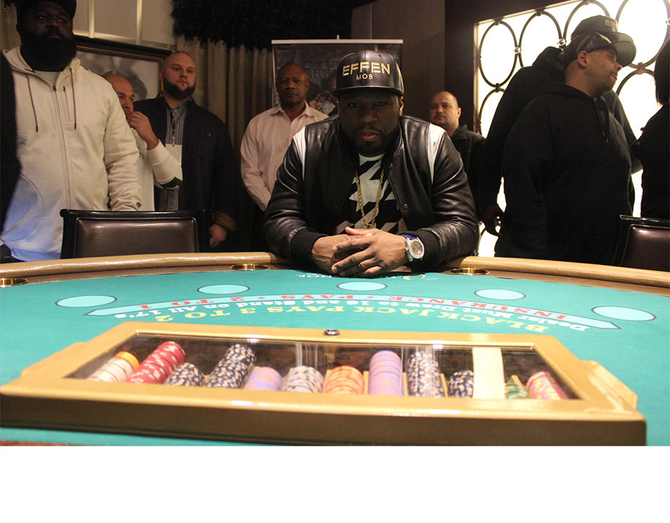 Original photograph of 50 Cent that needed editing for the casino